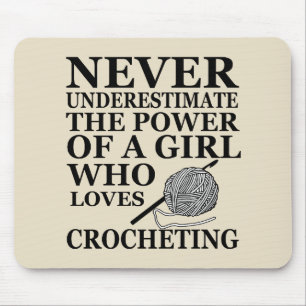 Mousepad Crochet engraçado cita presente de crochê