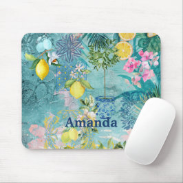 Mousepad Crochio-azul-turquesa-siciliana-citrinos florais