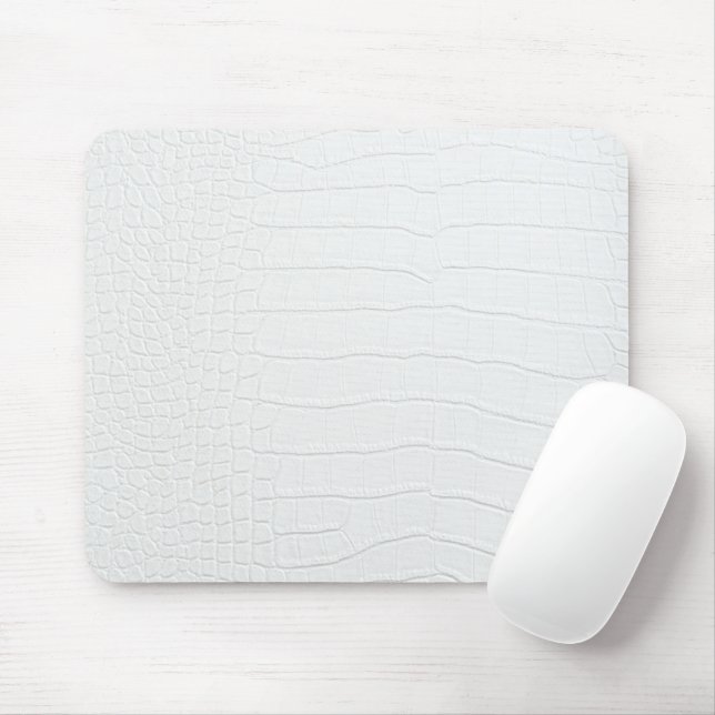 Mousepad Crocodilo Branco Impressão (Com mouse)