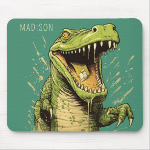 Mousepad Crocodilo de Nome Personalizado