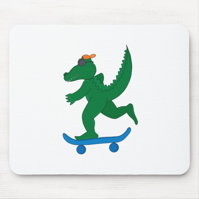 Mousepad Crocodilo de skater (Frente)