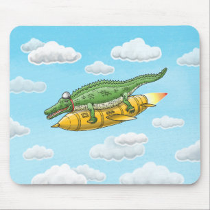 Mousepad Crocodilo Foguete