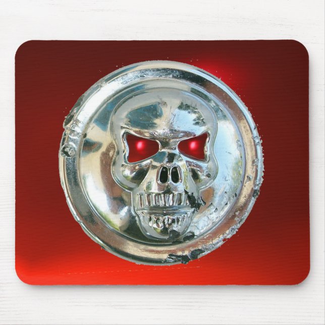 Mousepad CROME SKULL, Red Ruby (Frente)