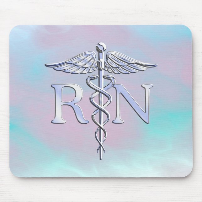 Mousepad Cromo como RN Caduceus no Estilo de Pérola Mãe (Frente)