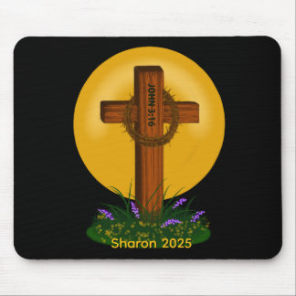Mousepad Cross and Crown of Thorns