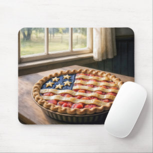 Mousepad Crosta de Bandeira Americana em Torta Caseira