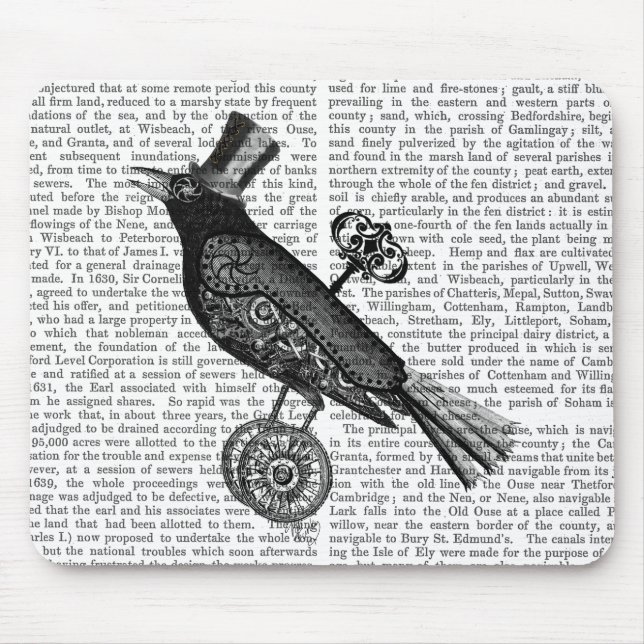 Mousepad Crow Steampunk 2 (Frente)