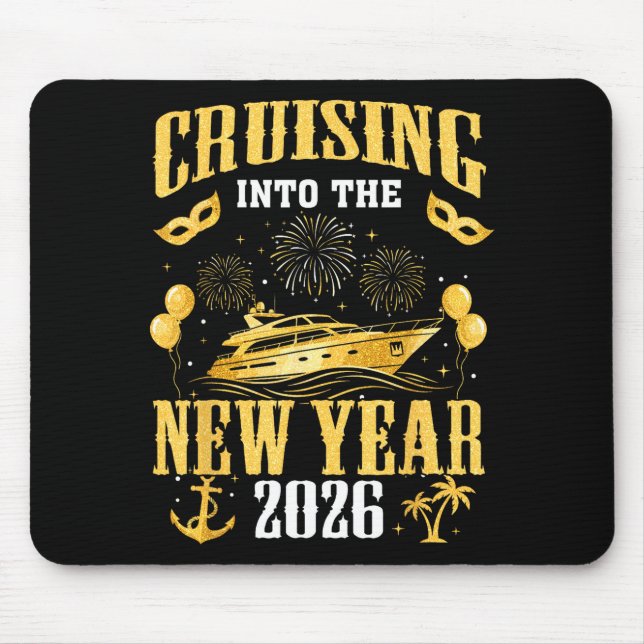 Mousepad Cruising Into The New Year 2026 New Year Eve Famil (Frente)