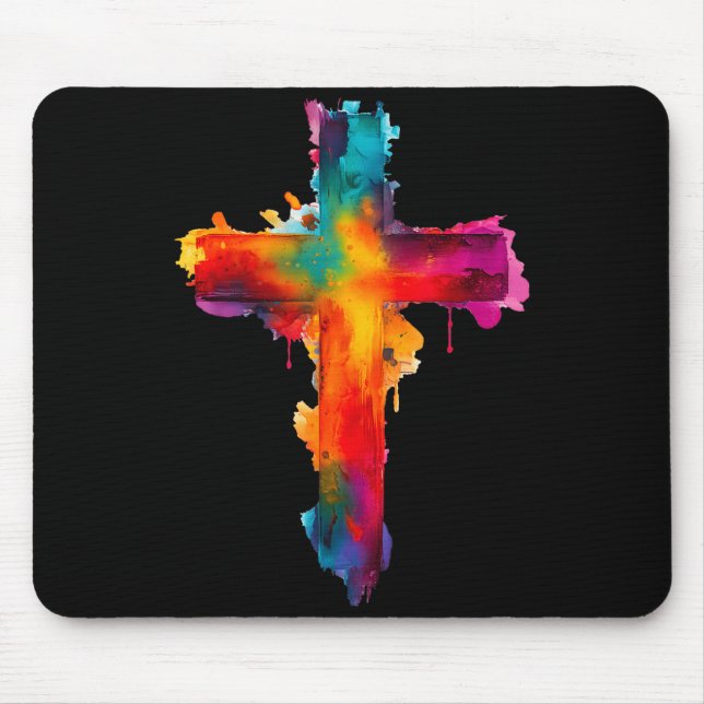 Mousepad Cruz Acredite na Fé Religiosa Cristã Abençoada Gr (Frente)