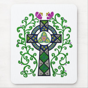 Mousepad Cruz celta e videiras