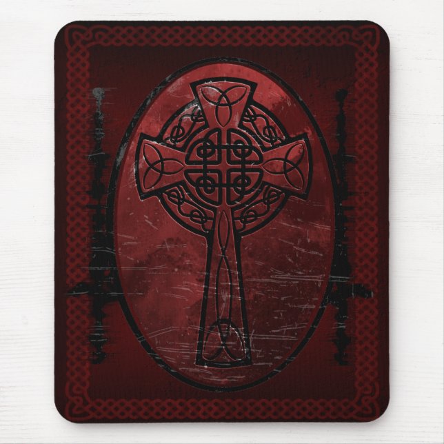Mousepad Cruz celta vermelha (Frente)