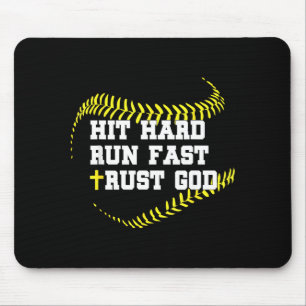 Mousepad Cruz Cristã Softbol Acerto Duro Correr Rápido Conf