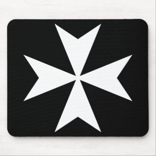 Mousepad Cruz de Malta Branca