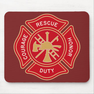 Mousepad Cruz de Malta Emblema de Bombeiro