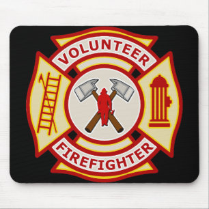 Mousepad Cruz maltesa do sapador-bombeiro voluntário