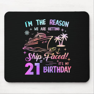 Mousepad Cruzeiro de 21 anos do navio enfrentando o anivers