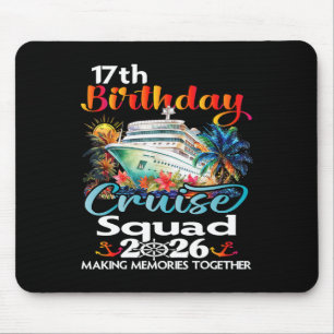 Mousepad Cruzeiro de Aniversário de 17 anos Amigos Família 