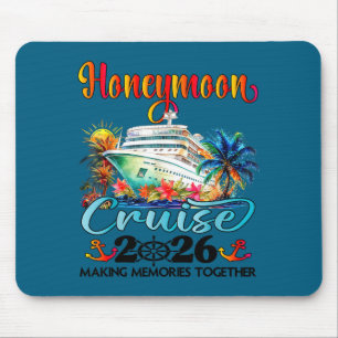 Mousepad Cruzeiro de Lua de Mel 2026 Design Recém-Casados