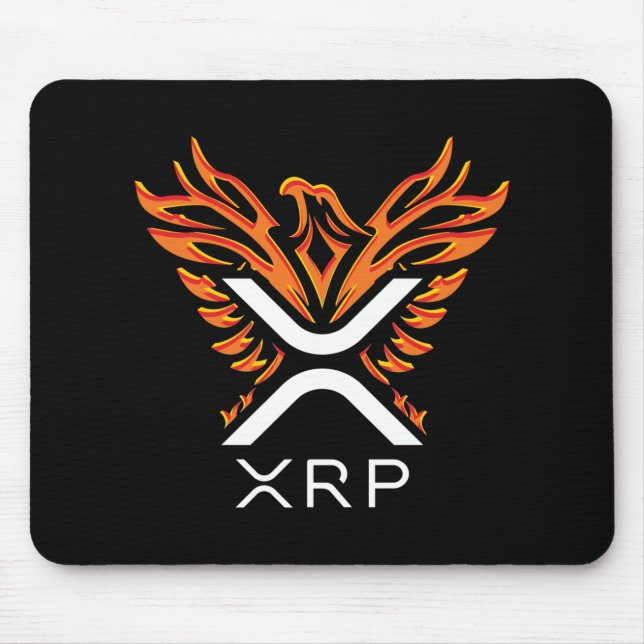 Mousepad Cryptocurrency XRP Crypto Orange Ascensão Phoenix (Frente)