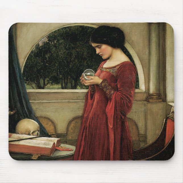 Mousepad Crystal Ball por John William Waterhouse (Frente)