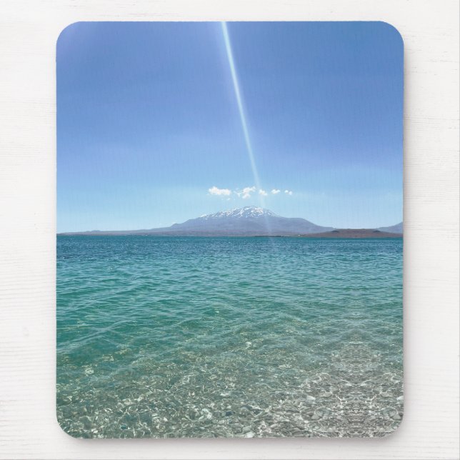 Mousepad Crystal Water View Blue Sky Beach Vibe Peaceful (Frente)
