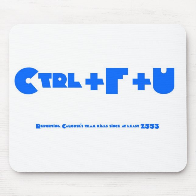 Mousepad CTRL+F+Branco de U (Frente)
