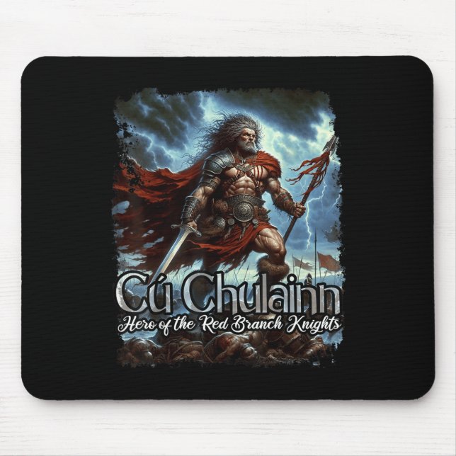 Mousepad Cu Chulainn Celtic Irish Mythology War Deus (Frente)