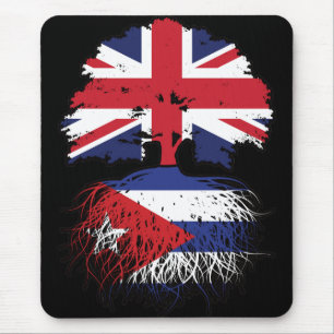 Mousepad Cuba - Cuba - Reino Unido: Árvore Rota Bandeira