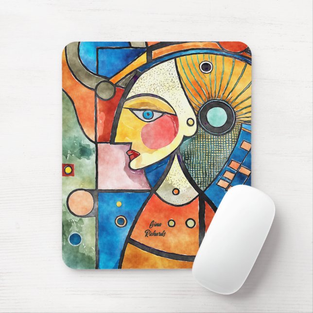 Mousepad Cubismo Design (Com mouse)