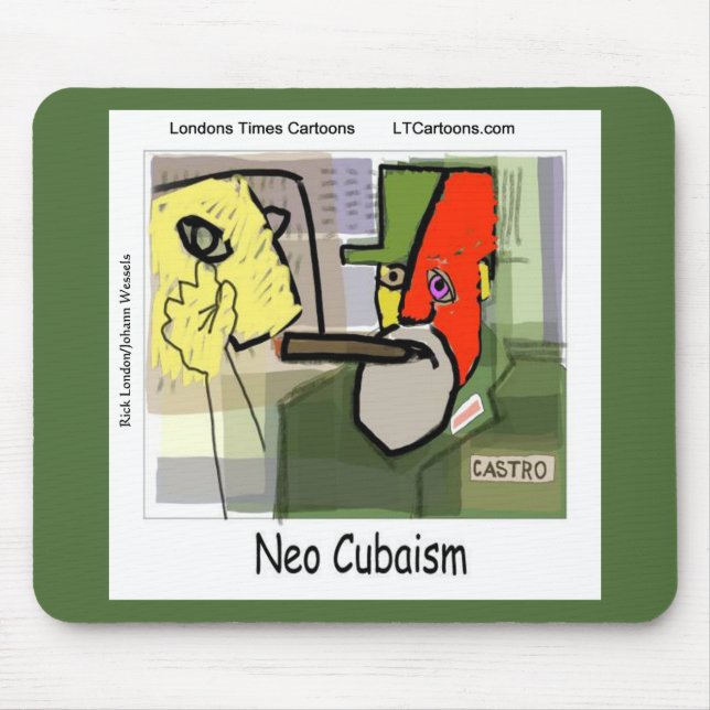 Mousepad Cubista Castro NeoCubismo Divertido (Frente)