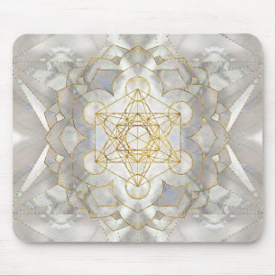 Mousepad Cubo de Metatrão em Geometria Sagrada de Lotus