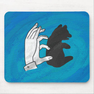 Mousepad Cubo do Urso Sombra em Azul