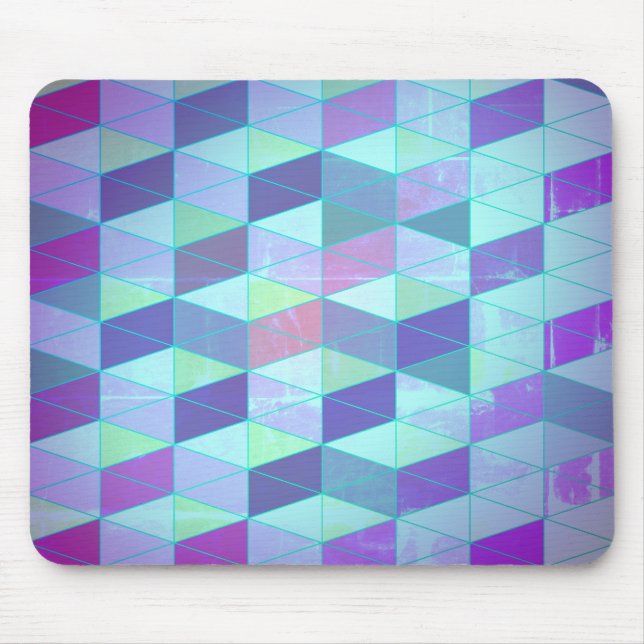 Mousepad Cubos em Triângulos Padrão Geométrico (Frente)