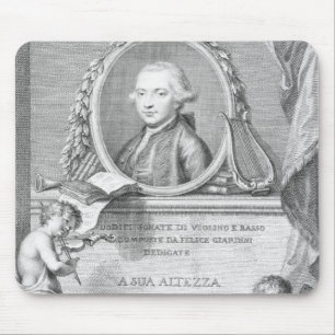 Mousepad Cubra o cobrir com um retrato de Felice Giardini