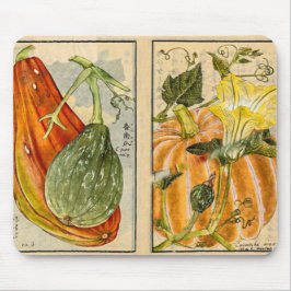 Mousepad Cucurbita Pepo - Vintage Art de Seikei Zusetsu