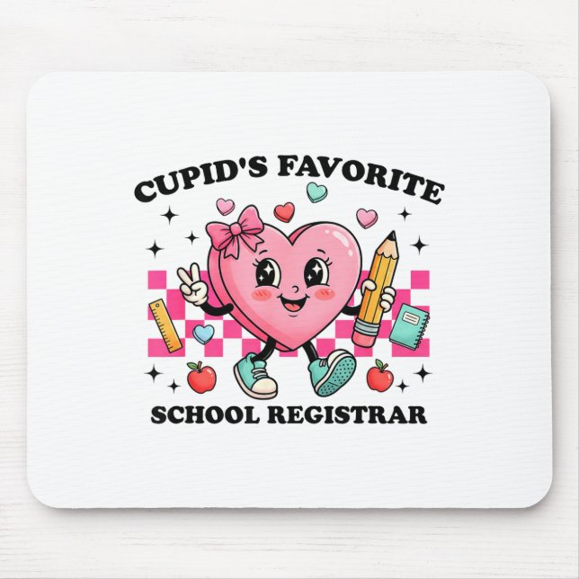 Mousepad Cud’s Favorite School Registrar Valentines Funny C (Frente)