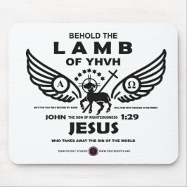 Mousepad Cuidado com a lâmpada de YHVH