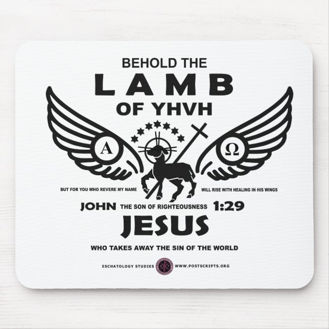 Mousepad Cuidado com a lâmpada de YHVH (Frente)