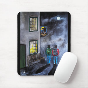 Mousepad Cuidado com a pintura da lua de Alfred Fox