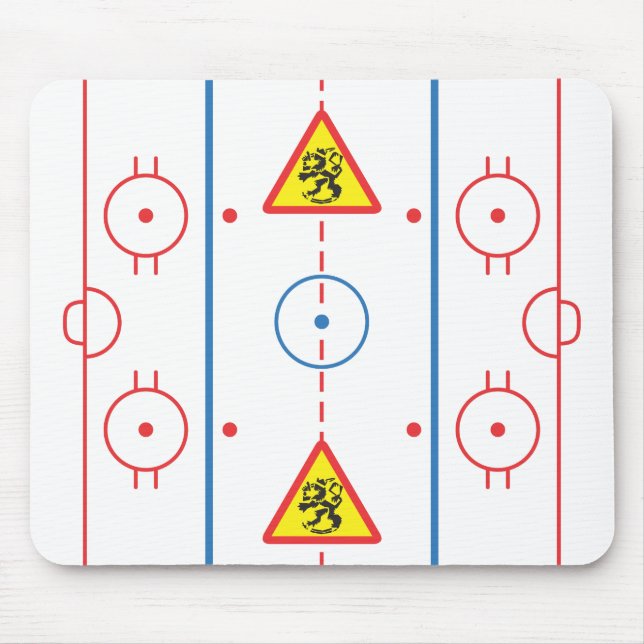 Mousepad Cuidado com o Tapete de Rato da Pista de Hóquei do (Frente)
