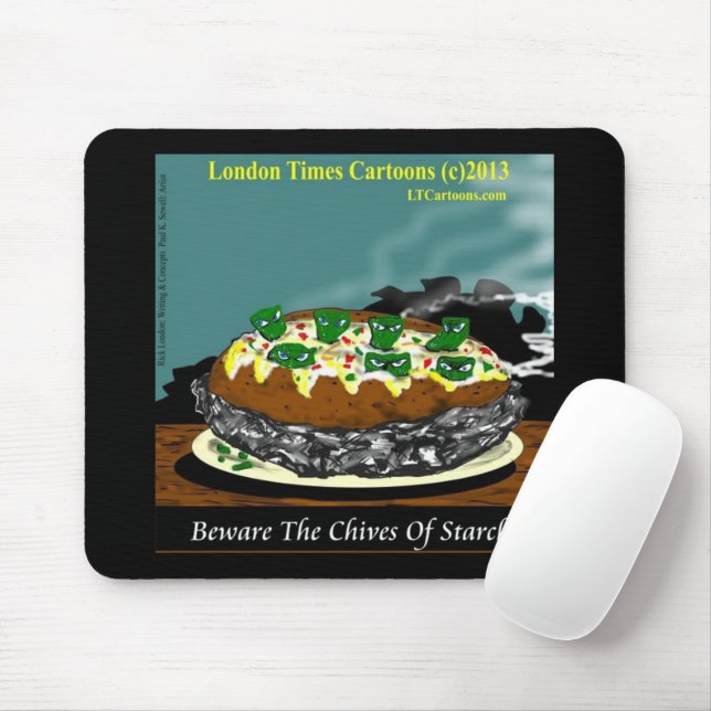 Mousepad Cuidado com os Cebolinhos de Amido – Cartum Divert (Com mouse)