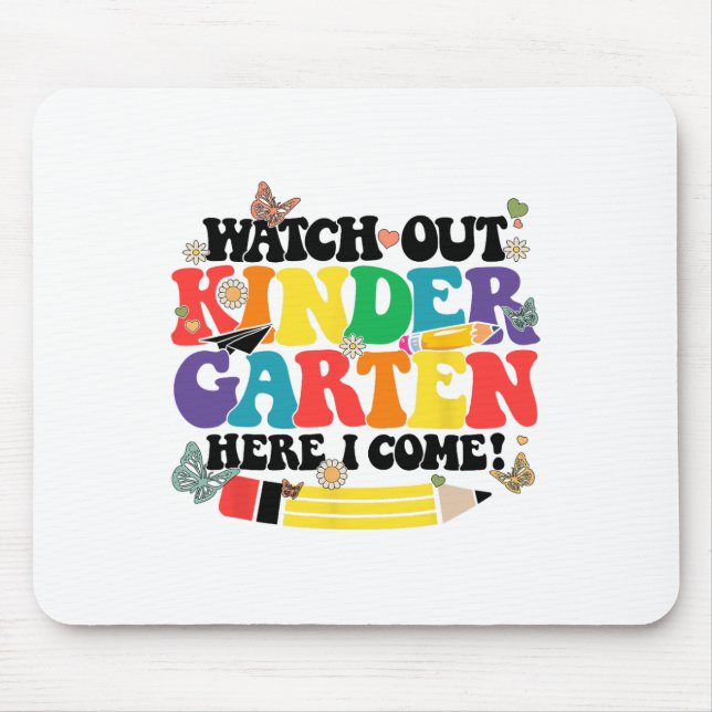Mousepad Cuidado Jardim de Infância Aqui Vou Eu Kinder Volt (Frente)