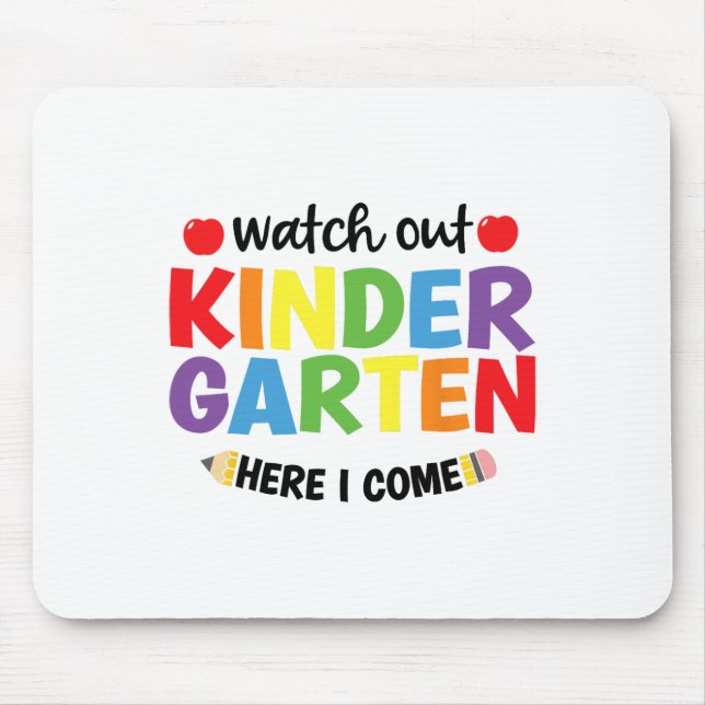 Mousepad Cuidado Jardim de Infância Aqui Vou Eu Kinder Volt (Frente)