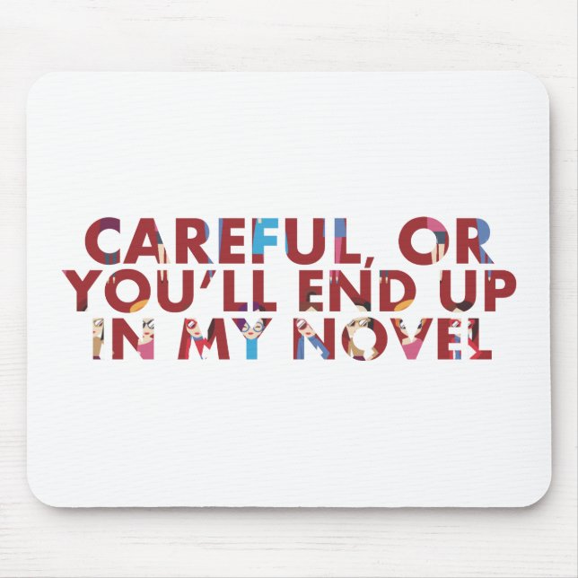 Mousepad Cuidado, ou você vai acabar no romance (rostos) Es (Frente)