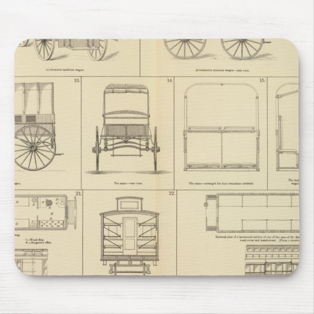 Mousepad Cuidados de doentes, feridos (Frente)