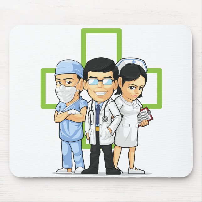 Mousepad Cuidados médicos ou funcionarios médicos - doutor (Frente)