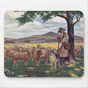 Mousepad Cuidando das Ovelhas Vintage