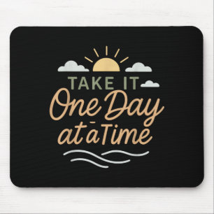 Mousepad Cuide a Saúde Mental Um Dia de Cada Vez Calma