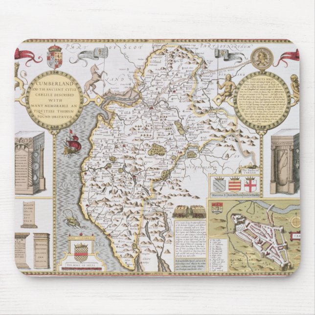 Mousepad Cumberland e a cidade antiga de Carlile (Frente)