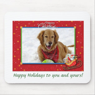 Mousepad Cumprimento do Natal de um ouro